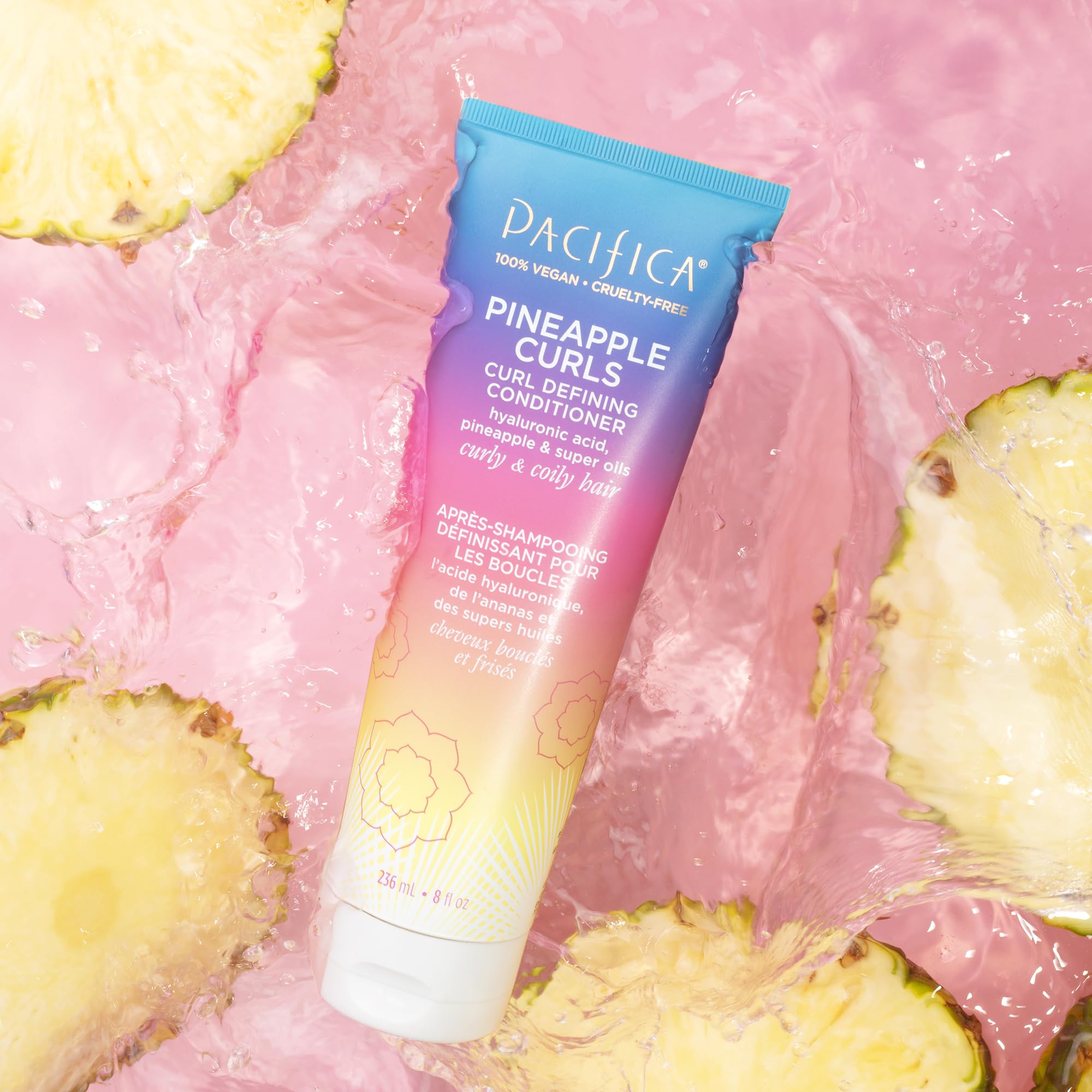 Pacifica Beauty Pineapple Curls Curl Defining Conditioner, 8 Fluid Ounce